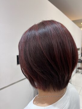 マーリィ イオン久里浜店(AEON) 20代30代◎ボブレイヤー×ボルドーカラーで旬顔ヘア