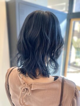 ギフト(Gift. hair&spa) 【Gift.hair&spa】ブリーチなしブルーカラー