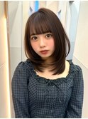 ミディアムワンカールレイヤーブラウン