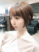 ミモザワークス(Mimosa Works) 大人ショートボブ丸みショートカットマッシュショート 前髪あり
