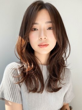 アース 天満橋店(HAIR & MAKE EARTH) 暗めカラー◎ショコラブラウン×ブリーチなし春カラー艶髪ロング