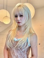 ラッドルーム(LAD ROOM.)&nbsp;ロングレイヤー/ロングウルフ/ホワイトブロンド/エクステ