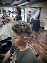 ヘアー ショップ ウェイブ(WAVE) 極道パーマ×ホワイトメッシュ