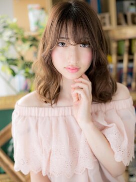 カバーヘア ブリス 上尾西口店(COVER HAIR bliss) *+COVER HAIR+*…斜めバングのナチュラル・色っぽ・セミディa