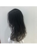 バレイヤージュ×グレージュ