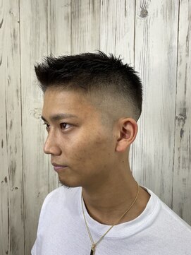 メンズアンダーバーホワイト 南海難波店(Men's _WHITE) フェードモヒカン