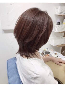 ミッシェル アフロート(michelle afloat) 30代40代50代ラウンドCカーブカット+髪質改善シルク4Hカラー