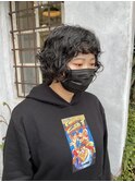 黒髪×パーマ