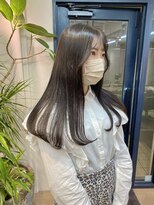 イヴォーク トーキョー(EVOKE TOKYO) 艶髪韓国ロングヘアはコスメストレート×透明感ある暗髪カラー
