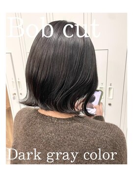 ビューティーサロン ガーデン(beauty salon garden) ブリーチなし！透明感グレー×艶ボブ ☆ 担当 蒼 ☆