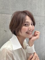 レスピア 銀座中央通り店(Respia)&nbsp;シルキーモカベージュひし形ショートボブ【銀座】30代40代50代