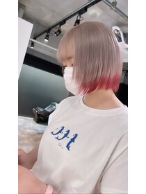 エス 天満店(esu) KR56裾カラーレッド/レッドカラー/デザインカラー/ホワイト
