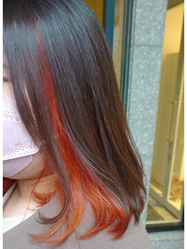 アッシュ 清瀬店(Ash) オレンジ系インナーカラー