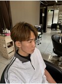 ニュアンスパーマ　ブリーチカラー　ブラウンベージュ　眉毛