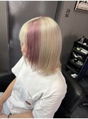 #カチューシャカラー#ピンクバイオレット#ホワイトブロンド