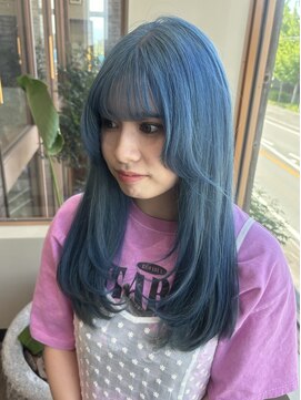 ヴァンカウンシル Kuwana(VAN COUNCIL) ザクザクレイヤーカットと水色カラー