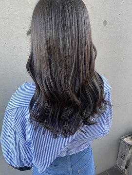 アチーブ ヘア デザイン(achieve hair design) アッシュカラーゆるふわみなみウェーブロング艶感大人可愛い