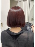 ワインレッド ボルドーカラー ミニボブ