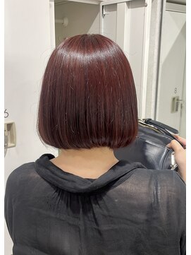 ユーフォリア 渋谷グランデ(Euphoria SHIBUYA GRANDE) ワインレッド ボルドーカラー ミニボブ