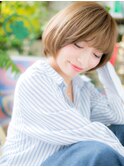 外国人風ハイライトカラー前下がり小顔ボブh4大宮20代30代40代