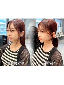 [カット+トリートメント\4980]顔周りのちょっとしたカットで劇的に可愛く、小顔に。高いカット技術を。[柏]
