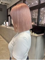 カロン トウキョウ 高円寺店(Kalon Tokyo) ピンクベージュ×切りっぱなしボブ
