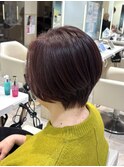 【ワンカラー】艶髪カシスレッド