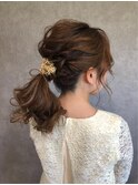 可愛らしいポニーテールのヘアセット☆