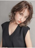 Aラインボブ/フェザーバング/カーキグレージュ/髪質改善/20代