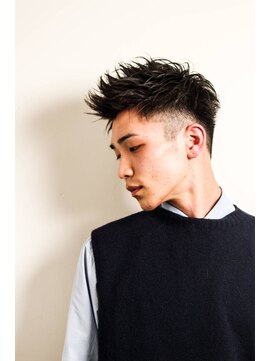 レンゲン(LENGEN) メンズかき上げニュアンスマッシュサイドパート韓国マッシュ