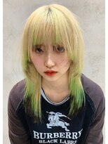ディーン 名駅店(DEAN) ブリーチ デザインカラー 裾カラー ウルフ 顔周りウルフ