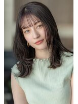 ケアリー 成増(Carelly)&nbsp;大人かわいい前髪セシルカットココアブラウンフリンジウェーブ
