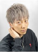 シルバーカラー×ツーブロック