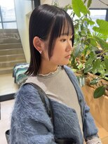 オーシャン(Ocean) 【Ocean Hair&Life 田中愛梨】10代20代ぱっつんストレートロブ