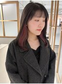 "久保田"インナーカラーピンクラベンダーアッシュベージュ