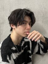 フイ 恵比寿(Hui)&nbsp;センターパート/スパイラルパーマ/ショートウルフ/メンズヘア