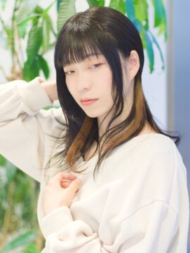 キュウ センゾクイケ(CUE SENZOKU-IKE) 30代/40代/大人のコントラスト・インナーカラー