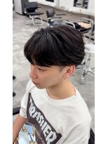 オム ブランシェ(HOMME BLANCHE’)&nbsp;【Ryo】シースルーバングニュアンスパーマ