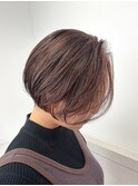白髪ぼかし×白髪活かし前下がりボブ【suiw】昭和町/天王寺