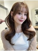 ☆韓国くびれヘア お顔周りカット ベージュカラー☆