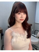 ボタン ハカタ(VOTAN hakata) 【前田七音】ワインレッド/ぱっつん前髪/韓国風巻き