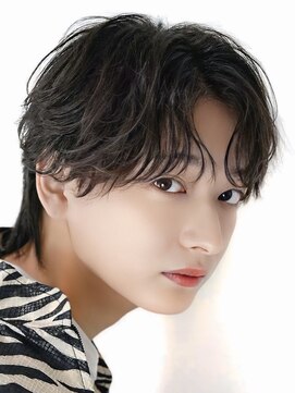 オーシャントーキョー 心斎橋(OCEAN TOKYO WEST) シースルーセンターパートツーブロックラウンドマッシュウルフ