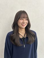 クム 横浜(qumu)&nbsp;【qumu MARIKO】オリーブブラウン×顔まわりレイヤー