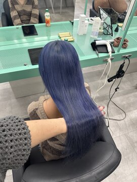 エイト 溝の口店(EIGHT) ブルー /溝ノ口/ブリーチ/レイヤー/ダブルカラー/神奈川