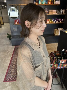 リンダイーロ(Linda Hiro) 【札幌円山】肩ボブ/カーキベージュ/くすみカラー