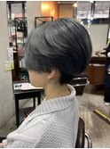 ダークグレーアッシュ×ショートボブ