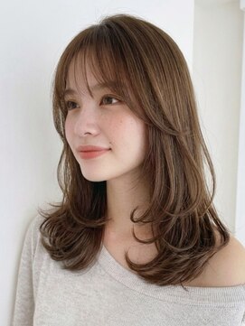 シータ 坂戸北口店(THETA) 大人可愛いミディアム20代30代40代◎前髪ありくびレイヤー坂戸