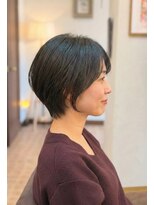 五感 鷹匠&nbsp;耳まわりすっきり 黒髪ショートボブ 50代