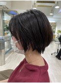 ミニボブ_ショートボブ_黒髪ハンサムショート