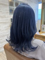 ラボヌールヘアー 宇都宮店(La Bonheur hair)&nbsp;スモーキーブルー♪【宇都宮駅/インナーカラー】